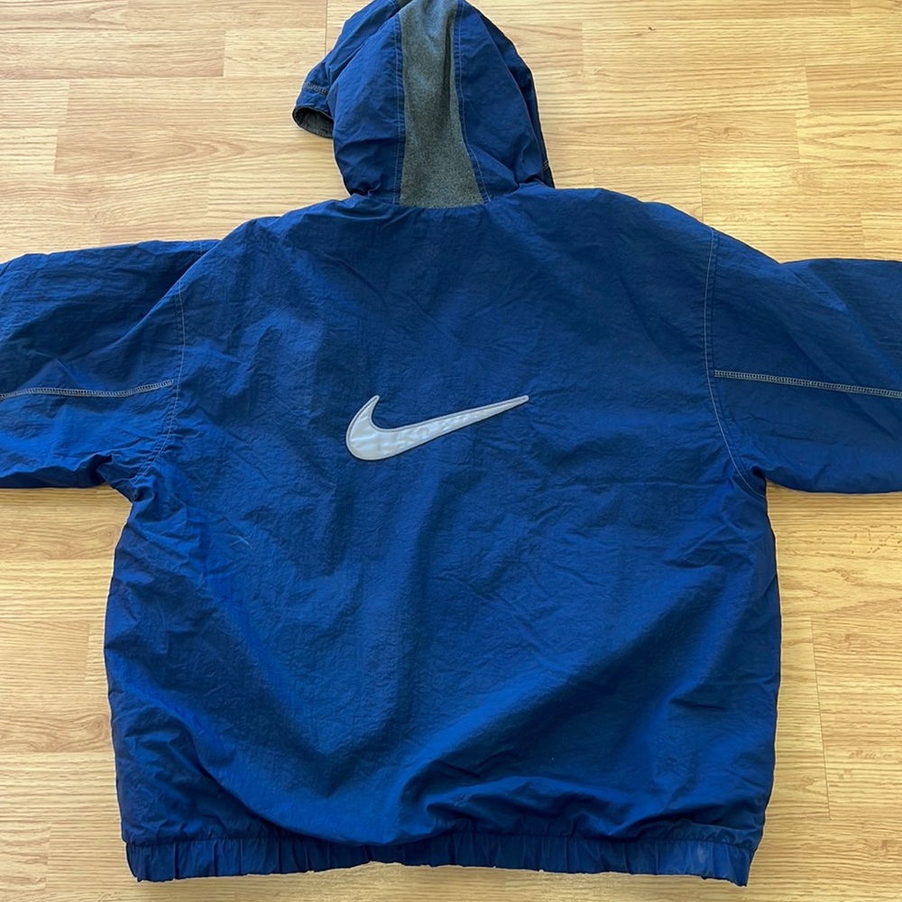 Nike Hooded Windbreaker Jacket Quilt Lining Sz XL